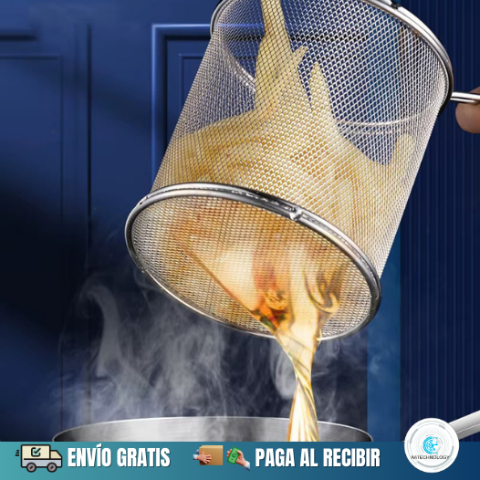 Olla Freidora Multifuncional de Acero Inoxidable