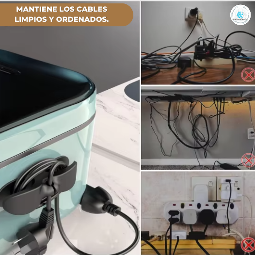 Organizador Fija Cables X5 Unidades