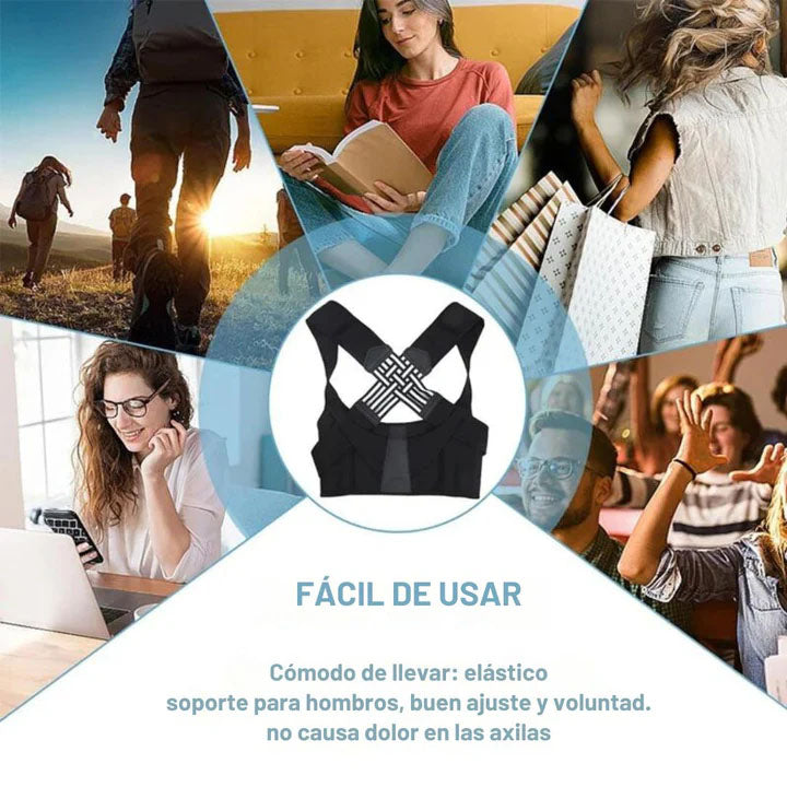 Corrector De Postura De Espalda Y Hombros Ajustable