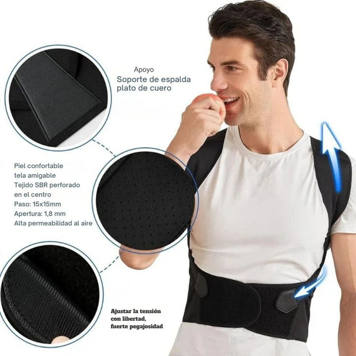 Corrector De Postura De Espalda Y Hombros Ajustable
