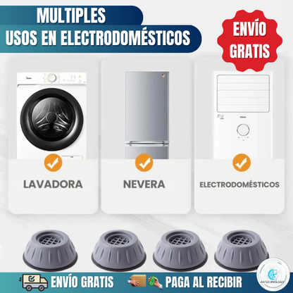 4 Bases Para Lavadoras Para Protección De Daños
