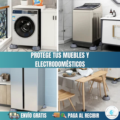 4 Bases Para Lavadoras Para Protección De Daños