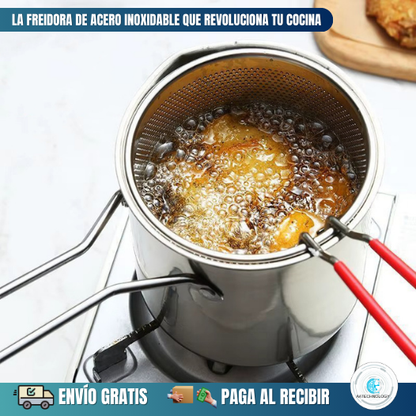 Olla Freidora Multifuncional de Acero Inoxidable