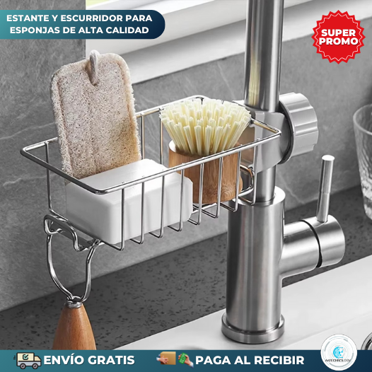 Estante y Escurridor para Esponjas y Accesorios