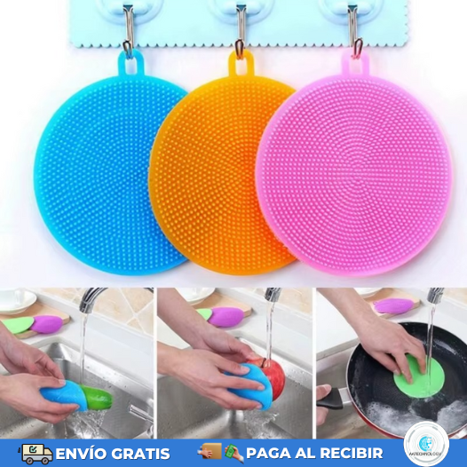 3 Esponjas de Silicona Multifuncional