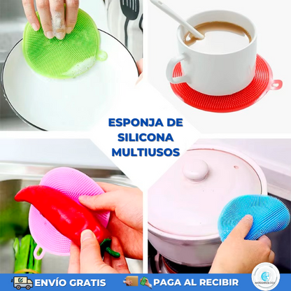3 Esponjas de Silicona Multifuncional