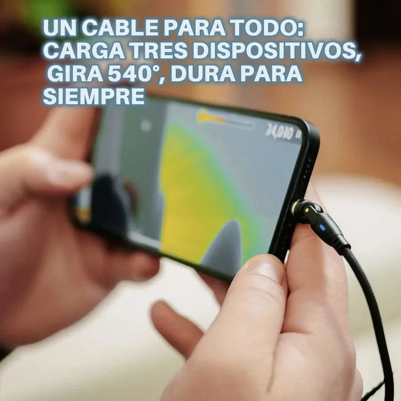 CABLE DE CARGA RÁPIDA MAGNÉTICO 3 EN 1