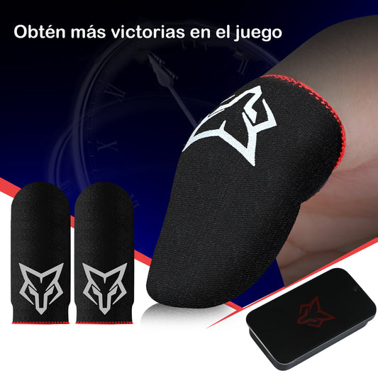 GUANTES, FUNDAS PARA DEDOS GAMER V6 PRO 12 UNIDADES + ESTUCHE + ENVIO GRATIS