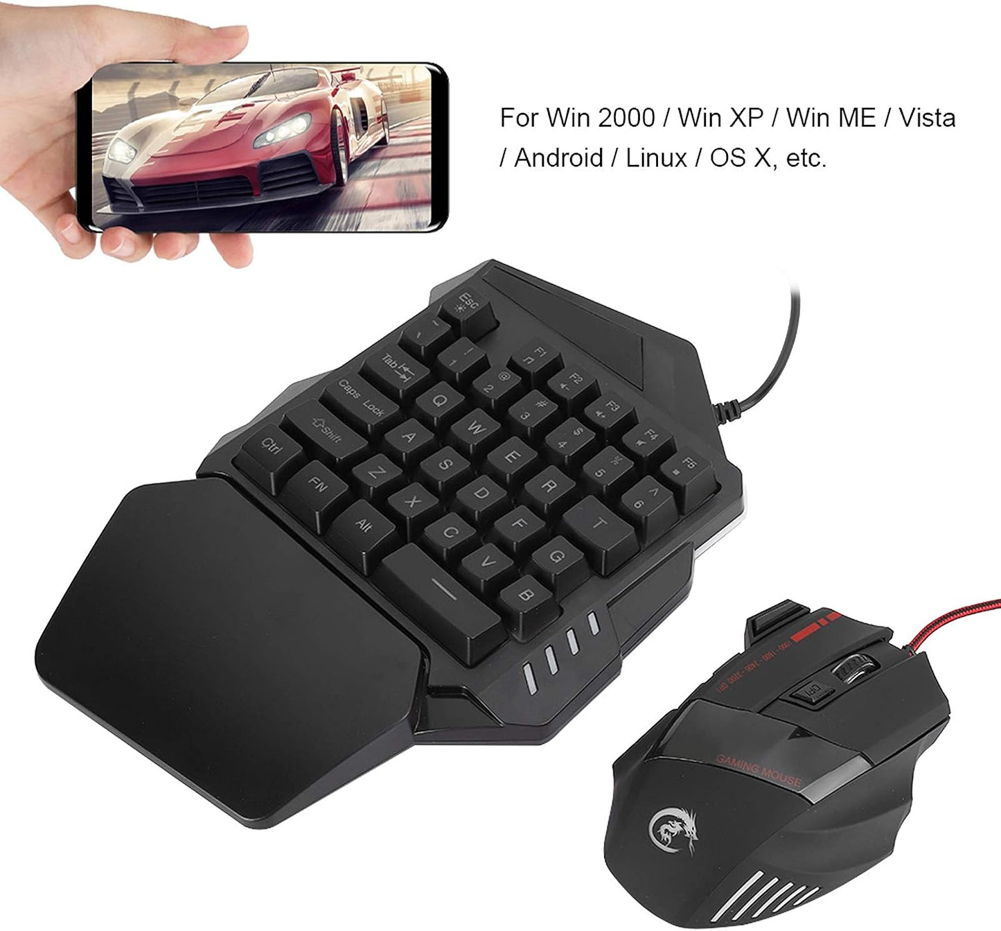 COMBO TECLADO Y MOUSE GAMER PARA CELULAR Y TABLET