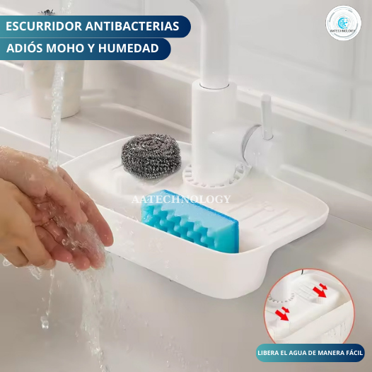 ESCURRIDOR ORGANIZADOR PARA GRIFO ANTIBACTERIAS Y ANTIHUMEDAD