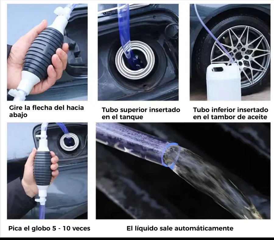 BOMBA MANUAL DE TRANSFERENCIA DE GASOLINA Y AGUA PARA CARRO