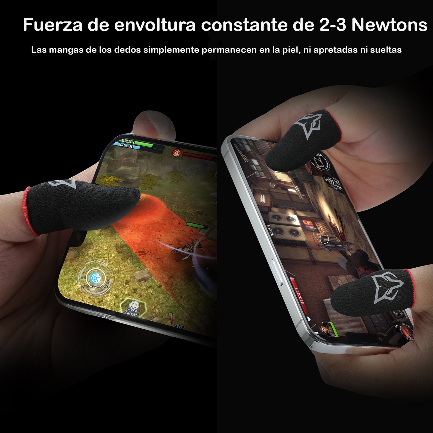 GUANTES, FUNDAS PARA DEDOS GAMER V6 PRO 12 UNIDADES + ESTUCHE + ENVIO GRATIS