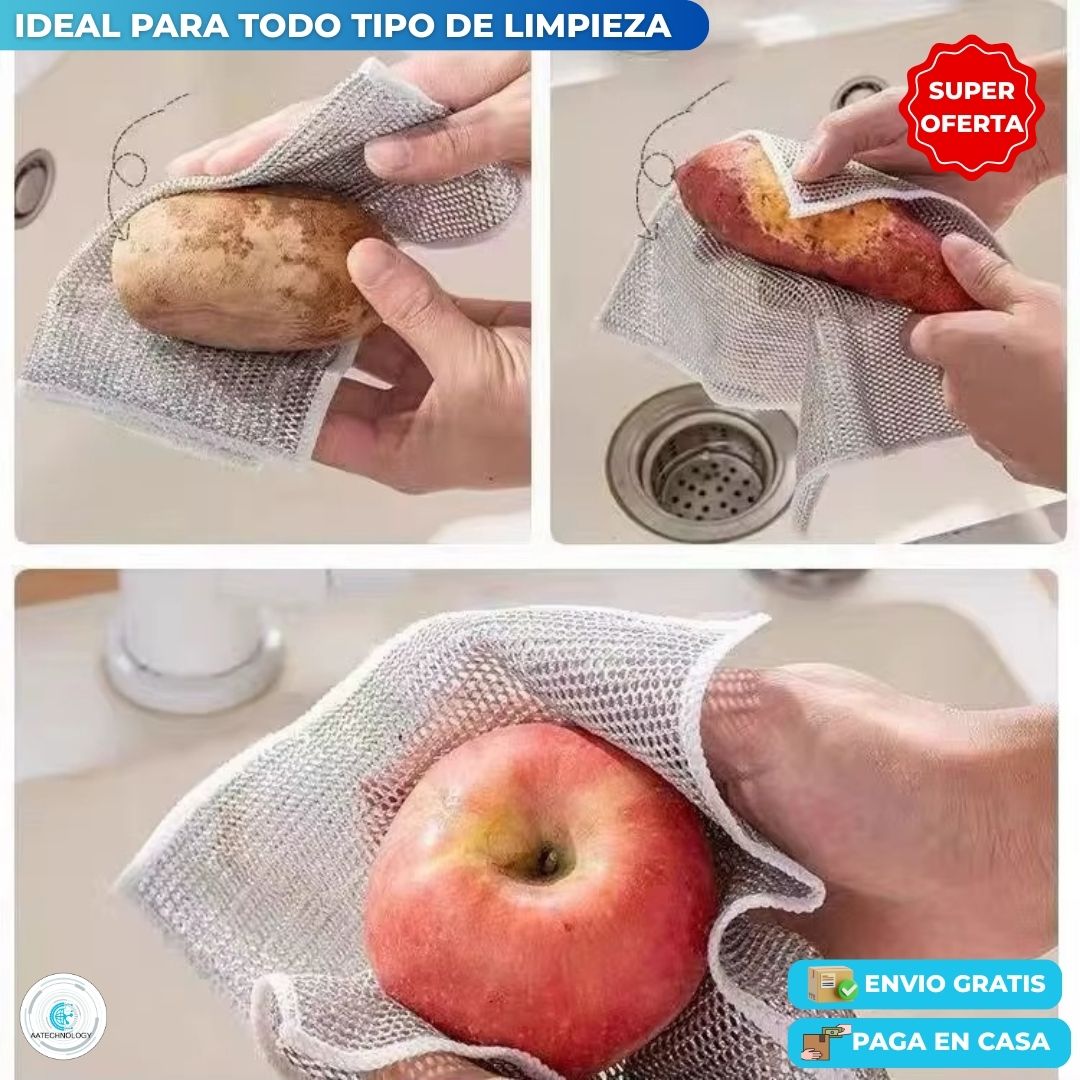 Set 10 Paños Mágicos de Acero Inoxidable para Cocina
