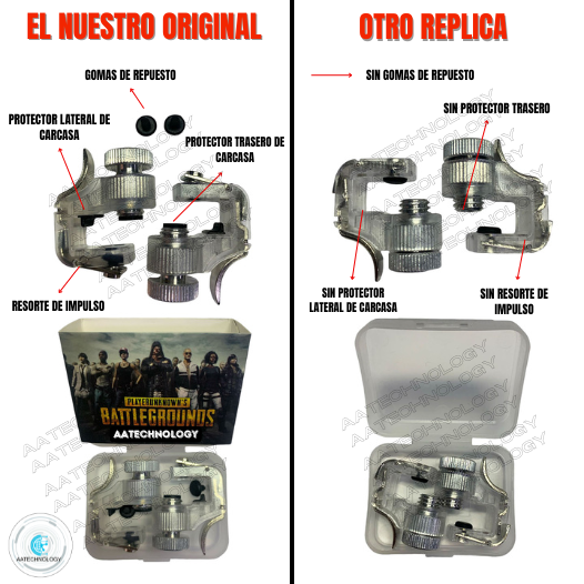 GATILLOS R11 GAMER METÁLICOS L1 R1 CON TORNILLO AJUSTABLES + ENVIO GRATIS