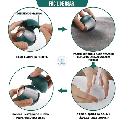 Rodillo Adhesivo Lavable, Quita Motas y Pelos