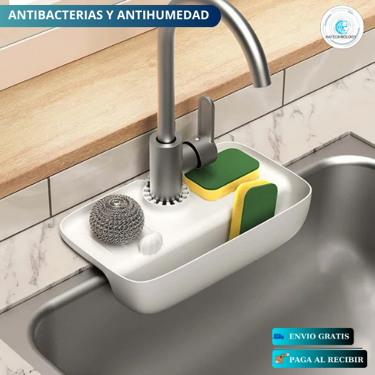 ESCURRIDOR ORGANIZADOR PARA GRIFO ANTIBACTERIAS Y ANTIHUMEDAD