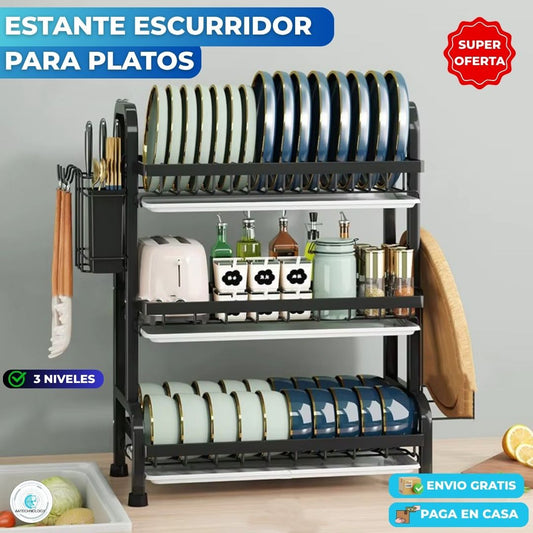 Escurridor De Loza Premium 3 Niveles