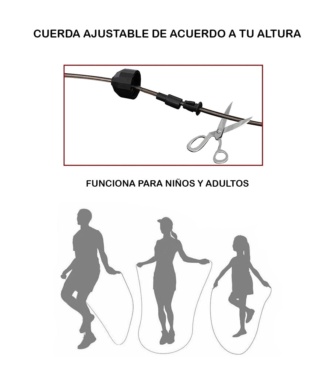 Cuerda Lazo De Velocidad Gym + Empaque + Guaya Ajustable.