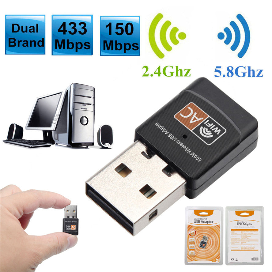 ADAPTADOR RECEPTOR WIFI USB 600