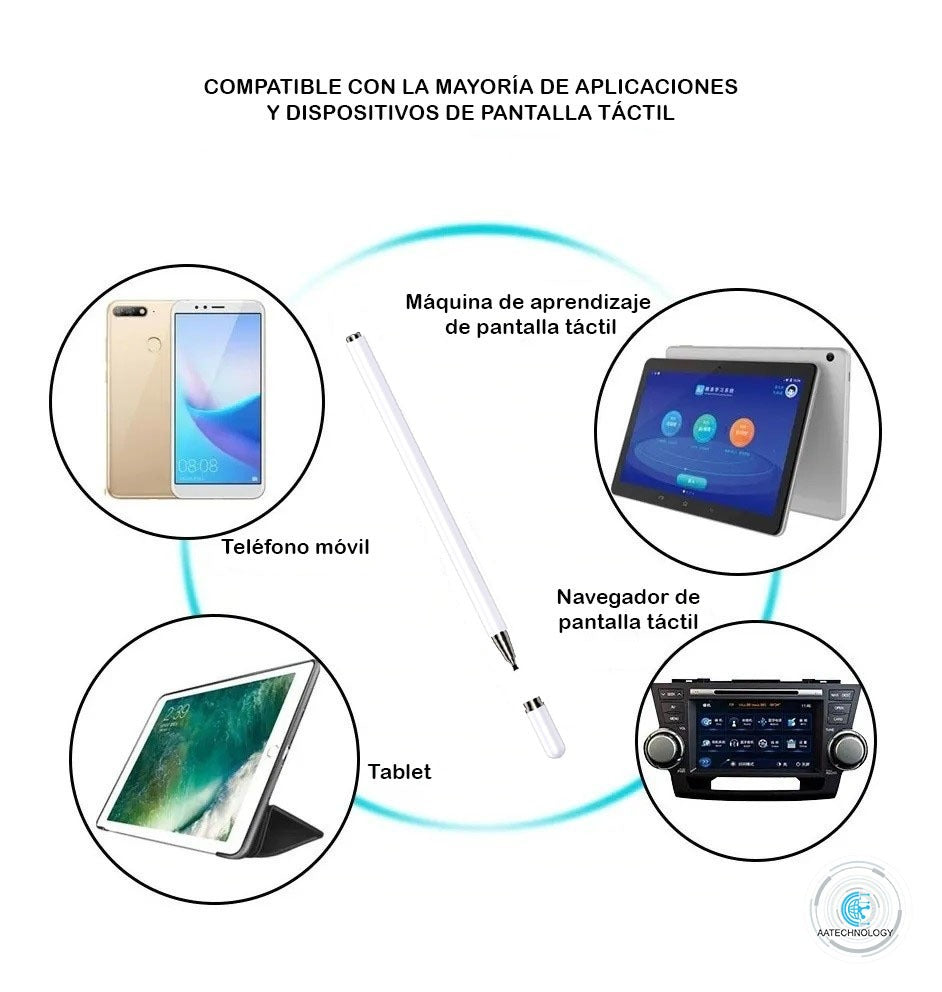 LÁPIZ ÓPTICO CAPACITIVO CELULAR, TABLET + PUNTA DE REPUESTO