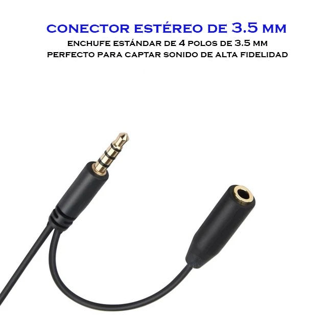 MICRÓFONO SOLAPA CON CONECTOR DE AURICULARES 3.5 MM