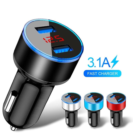 CARGADOR DUAL USB PARA VEHÍCULO QUICK CHARGE 2 EN 1